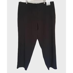 Avenue Women’s Black Comfort Waist Clean Front Classic Fit Slim Leg Pant 26 Tall